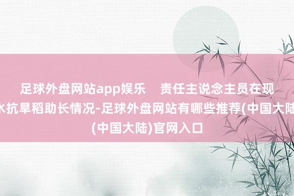 足球外盘网站app娱乐 责任主说念主员在现场查验节水抗旱稻助长情况-足球外盘网站有哪些推荐(中国大陆)官网入口