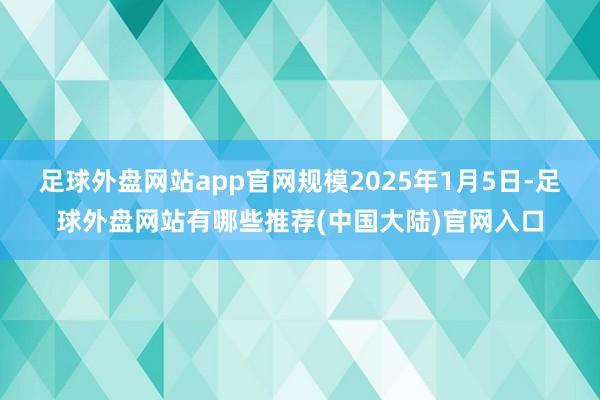 足球外盘网站app官网规模2025年1月5日-足球外盘网站有哪些推荐(中国大陆)官网入口