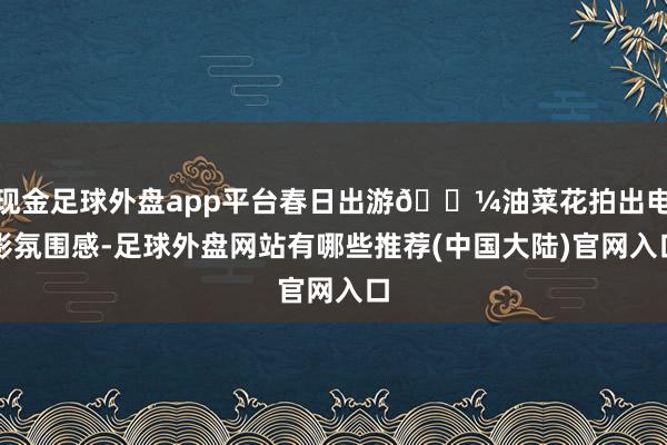 现金足球外盘app平台春日出游🌼油菜花拍出电影氛围感-足球外盘网站有哪些推荐(中国大陆)官网入口